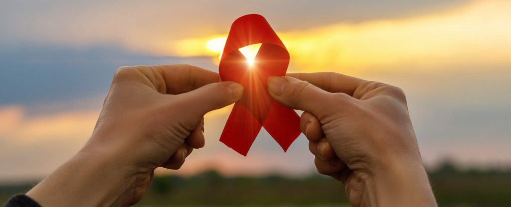 Red Ribbon sunset hands